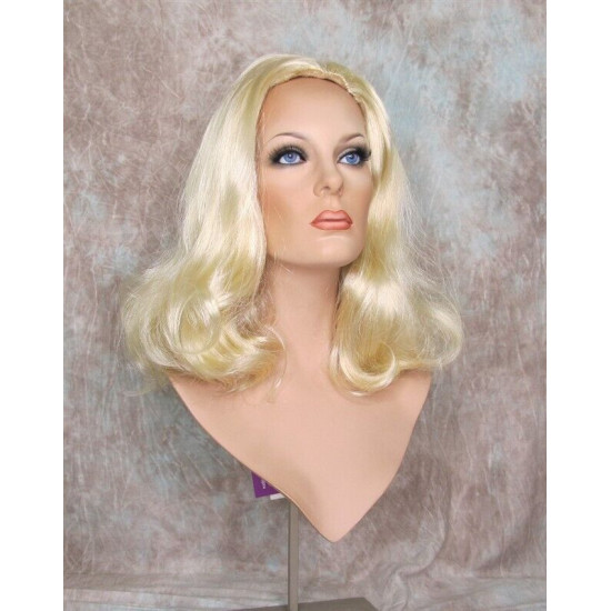 ANGELA 750 | Light Blonde Medium Wig Gentle Waves Skin Top No Bang