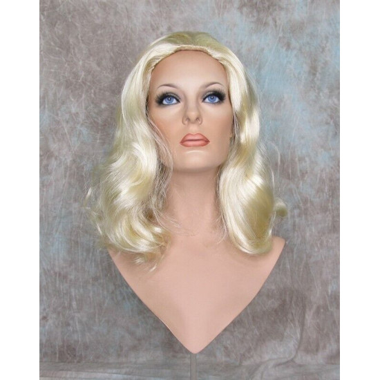 ANGELA 750 | Light Blonde Medium Wig Gentle Waves Skin Top No Bang