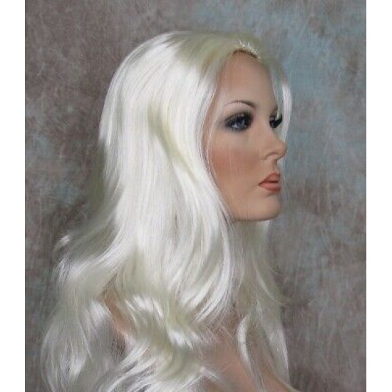 LINDA XL | White Blonde Long Layers Wig Full Skin Top 28" 