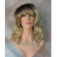 SHANIA | Champagne Blonde Long Soft Waves Wig Bangs Side Part 17" 
