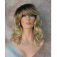 SHANIA | Champagne Blonde Long Soft Waves Wig Bangs Side Part 17" 