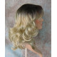 SHANIA | Champagne Blonde Long Soft Waves Wig Bangs Side Part 17" 