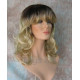 SHANIA | Champagne Blonde Long Soft Waves Wig Bangs Side Part 17" 