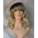 SHANIA | Champagne Blonde Long Soft Waves Wig Bangs Side Part 17" 