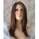BRITTNEY | Auburn Strawberry Long Monofilament Wig Side Part Face Frame Layers 