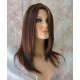 BRITTNEY | Auburn Strawberry Long Monofilament Wig Side Part Face Frame Layers 