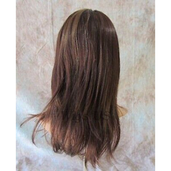 BRITTNEY | Auburn Strawberry Long Monofilament Wig Side Part Face Frame Layers 