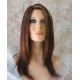 BRITTNEY | Auburn Strawberry Long Monofilament Wig Side Part Face Frame Layers 