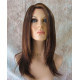 BRITTNEY | Auburn Strawberry Long Monofilament Wig Side Part Face Frame Layers 