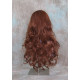 VEGAS | Copper Red Long Wig Curls Bangs Heat OK Wigs 