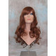 VEGAS | Copper Red Long Wig Curls Bangs Heat OK Wigs 