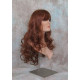 VEGAS | Copper Red Long Wig Curls Bangs Heat OK Wigs 
