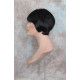 GIGI | Sexy Black Short Wig Bob Style Skin Crown Tapered Back 1