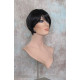 GIGI | Sexy Black Short Wig Bob Style Skin Crown Tapered Back 1