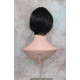 GIGI | Sexy Black Short Wig Bob Style Skin Crown Tapered Back 1