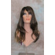 ALICIA | Dark Brown Strawberry Mix Long Wig Layers Skin Part Bangs 