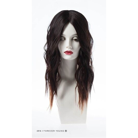DEMI WAVE | Americano Brown Long Wig Mono Part Waves HEAT OK 