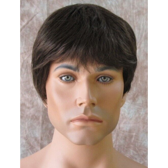 Ian | Medium Brown Mens Wig Short Shorter Classic Man Style | Adora