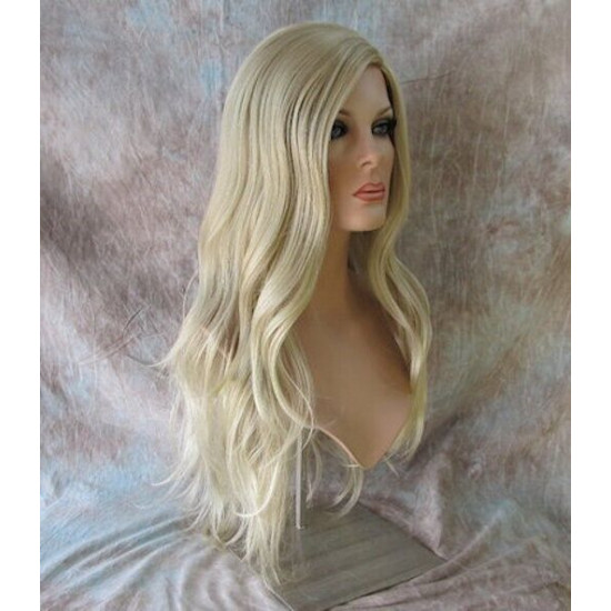 COSABELLA | Honey Blonde Long Wig Gentle Waves Layers Side Part | Forever Young