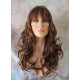 CARLOTTA | Auburn Strawberry Mix Long Wig Soft Curls Center Part Bangs 