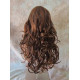 CARLOTTA | Auburn Strawberry Mix Long Wig Soft Curls Center Part Bangs 