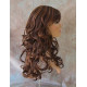 CARLOTTA | Auburn Strawberry Mix Long Wig Soft Curls Center Part Bangs 
