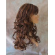 CARLOTTA | Auburn Strawberry Mix Long Wig Soft Curls Center Part Bangs 