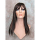 JEWEL | Black Auburn Long Wig Razor Straight Layers Bangs Skin Part Wigs 