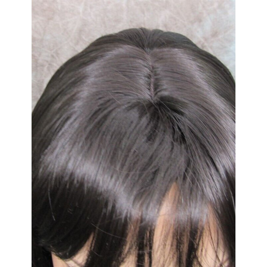 LOLITA | Dark Brown Long Wig Trendy Bob Skin Center Part 