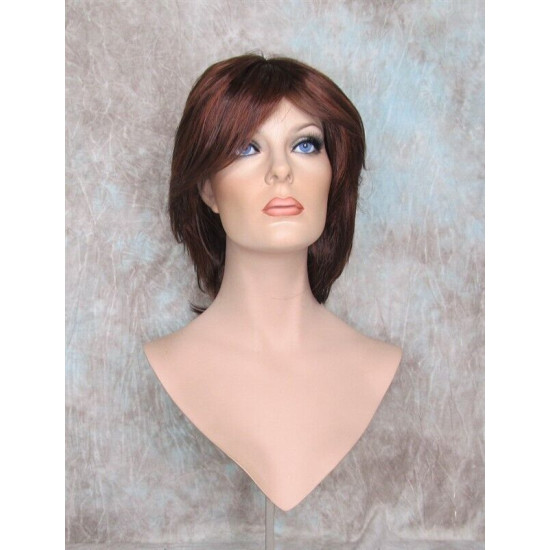 DEIDRE | Copper and Auburn Red Medium Wig Shag Long Bangs Flicked Back Ends