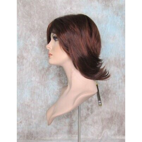 DEIDRE | Copper and Auburn Red Medium Wig Shag Long Bangs Flicked Back Ends