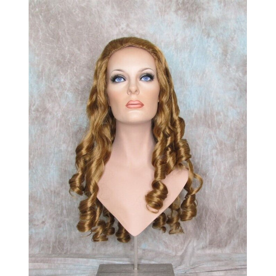 NAOMI | Strawberry Blonde Spiral Curls Long Wig Skin Top 