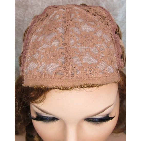 NAOMI | Strawberry Blonde Spiral Curls Long Wig Skin Top 