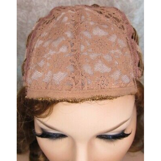 NAOMI | Strawberry Blonde Spiral Curls Long Wig Skin Top 