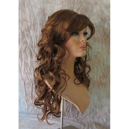 DAREEN | Strawberry Auburn Mix Long Wig All Over Sexy Curls 