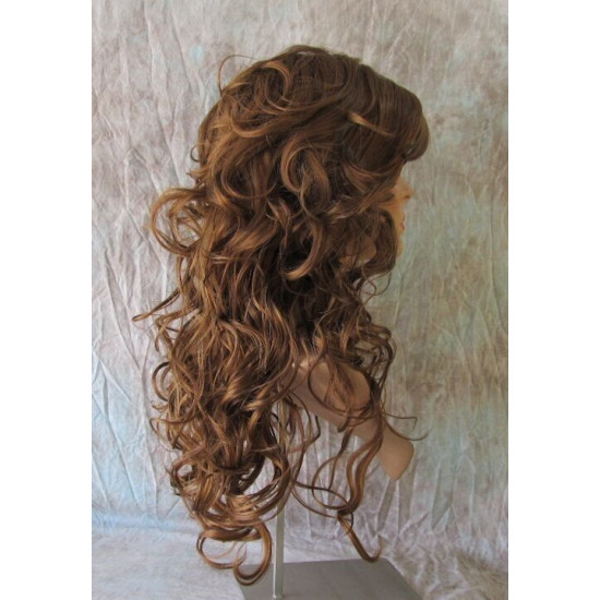 DAREEN | Strawberry Auburn Mix Long Wig All Over Sexy Curls 