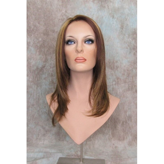 BRITTNEY | Blonde Auburn Mix Long Wig Monofilament Side Part Frame Long Layers 