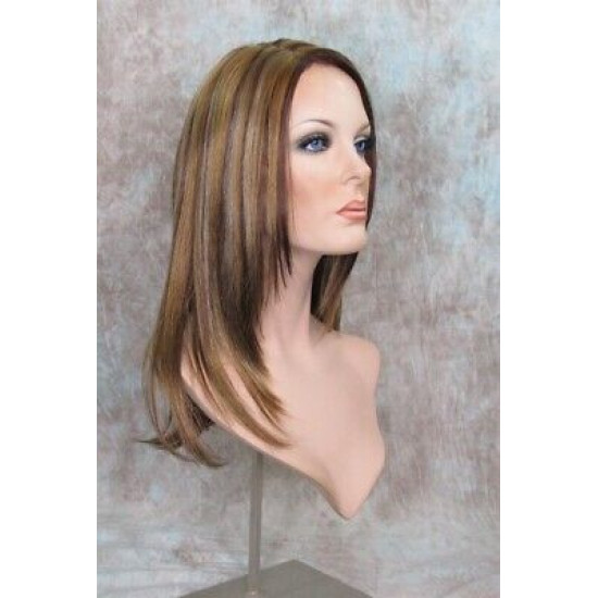 BRITTNEY | Blonde Auburn Mix Long Wig Monofilament Side Part Frame Long Layers 