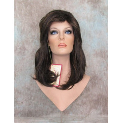 PAULINE | Dark Brown Strawberry Long Wig Long Layered Shag Bangs 