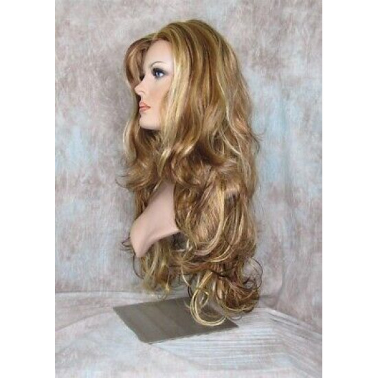 NATALIE XL | 3 Tone Auburn Blonde Long Wig Beautiful Long Layers 28" Skin Top 