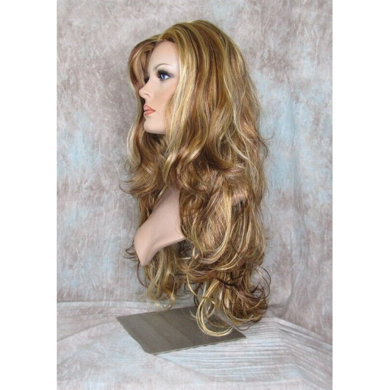 NATALIE XL | 3 Tone Auburn Blonde Long Wig Beautiful Long Layers 28" Skin Top 