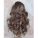 VEGAS | Brown Strawberry Mix Long Wig Bangs Long Curls HEAT OK 