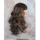 VEGAS | Brown Strawberry Mix Long Wig Bangs Long Curls HEAT OK 