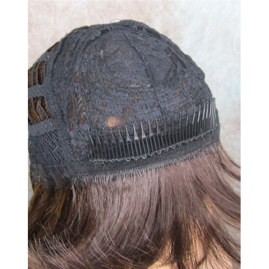 VEGAS | Brown Strawberry Mix Long Wig Bangs Long Curls HEAT OK 