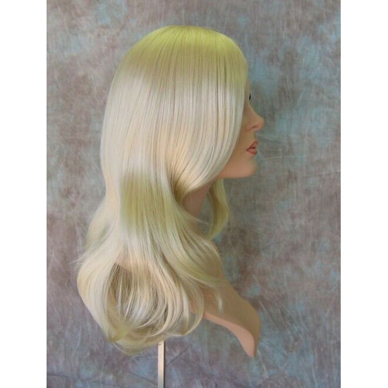 ANGELINA | Light Blonde Monofilament Top Hand-Tied Skin Part Long Wig 