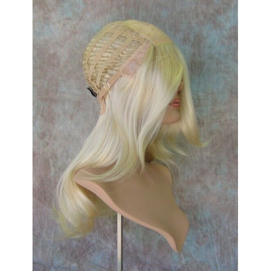 ANGELINA | Light Blonde Monofilament Top Hand-Tied Skin Part Long Wig 