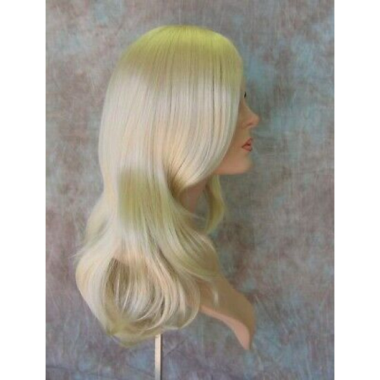 ANGELINA | Light Blonde Monofilament Top Hand-Tied Skin Part Long Wig 