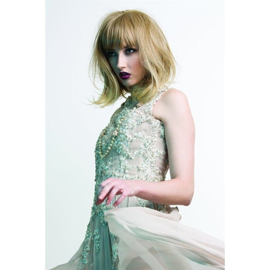 CLASSIC PAGE | Dark Brown Long Bob Bangs Heat OK Mono Part | Forever Young 