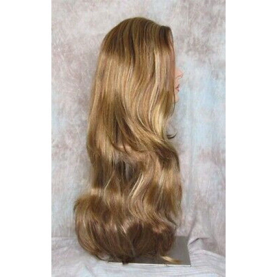 LINDA XL | 3 Tone Auburn Blonde Mix Long Layers Wig Full Skin Top 28" 