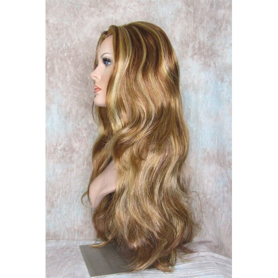 LINDA XL | 3 Tone Auburn Blonde Mix Long Layers Wig Full Skin Top 28" 